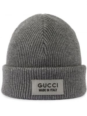 Вълнена шапка Gucci сиво