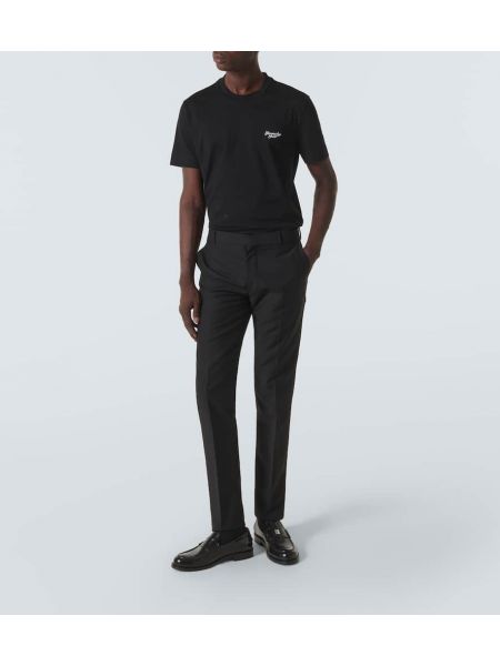 Βαμβακερή μπλούζα από ζέρσεϋ Givenchy μαύρο