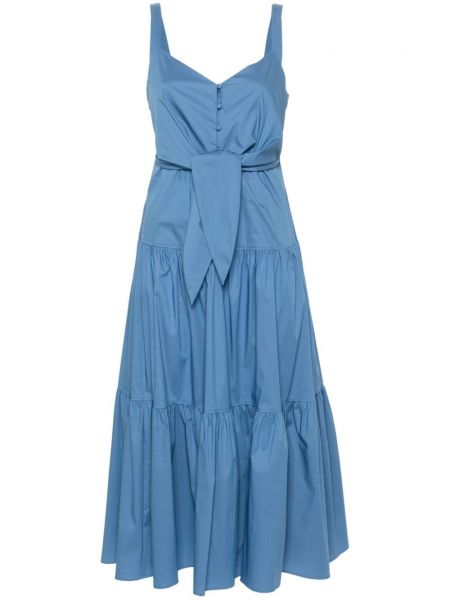 Dlouhé šaty bez rukávů Lauren Ralph Lauren modré