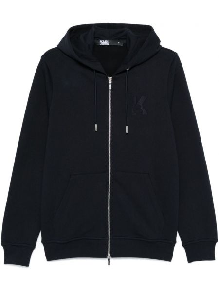 Işlemeli hoodie Karl Lagerfeld mavi