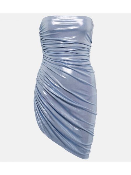 Mini vestido drapeado Norma Kamali azul