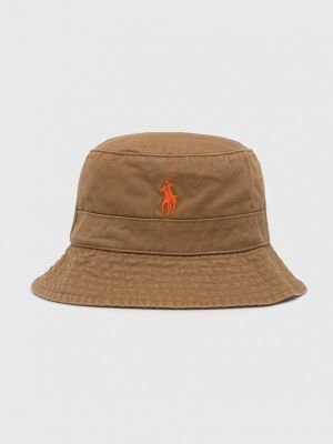 Bombažni klobuk Polo Ralph Lauren rjava