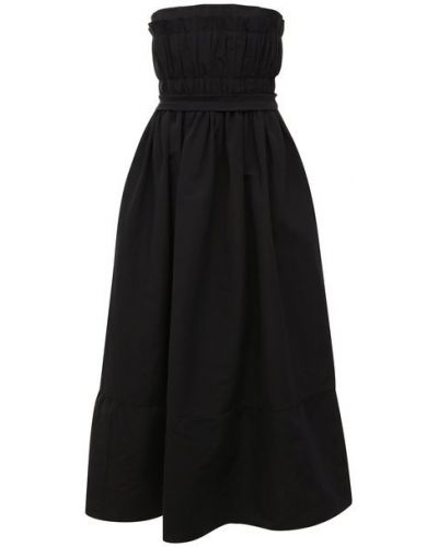 Платье из хлопка и льна Brock Collection - Черный