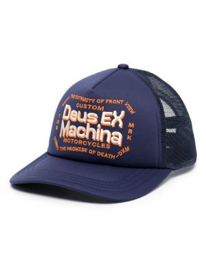 Памучна шапка с козирки Deus Ex Machina синьо