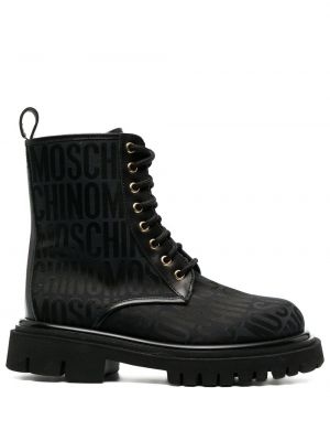 Jacquard ankle boots Moschino schwarz