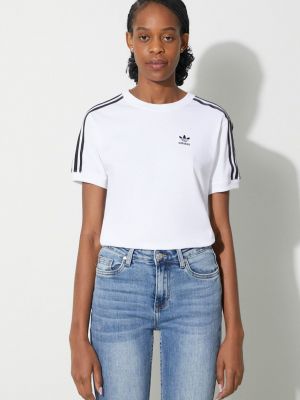 Tricou cu dungi cu dungi Adidas Originals alb