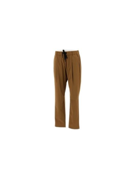 Pantalones rectos de nailon de algodón Herno marrón