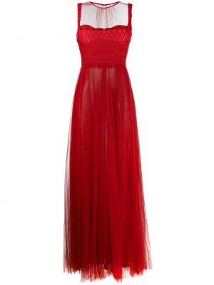 Tylové večerné šaty Elisabetta Franchi červená