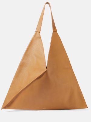 Usnjena nakupovalna torba Khaite rjava