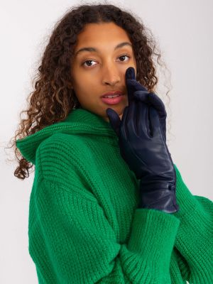 Mănuși cu nasturi Fashionhunters albastru