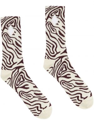 Pruhované ponožky so vzorom zebry Marcelo Burlon County Of Milan