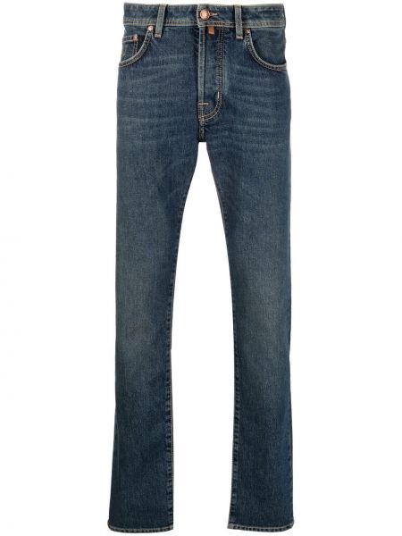 Smal skinny fit-jeans Jacob Cohën blå