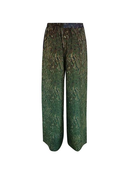 Spodnie relaxed fit Pierre Louis Mascia zielone
