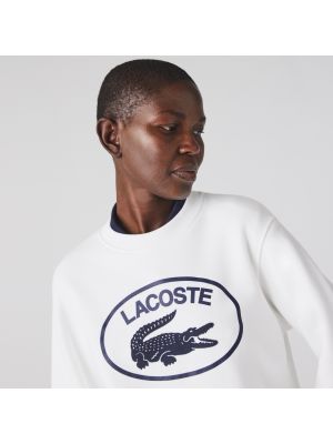 Bluza relaxed fit Lacoste biała