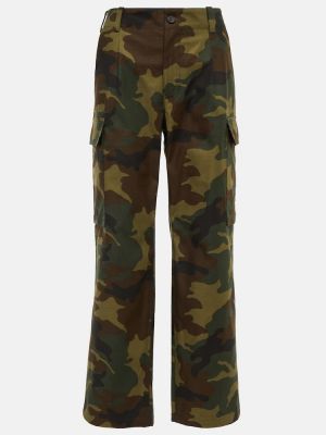 Pantaloni cargo di cotone camouflage Nili Lotan verde