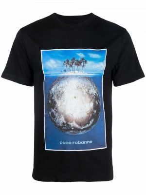 T-shirt mit print Rabanne schwarz