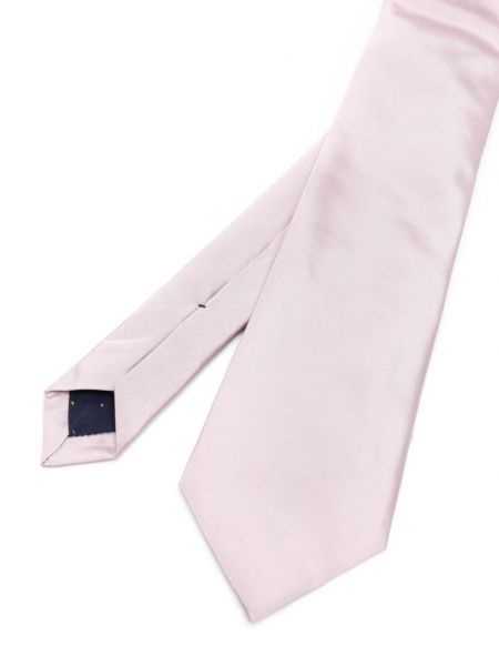Jedwabny krawat w paski Paul Smith różowy