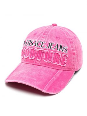 Kapa s šiltom z vezenjem Versace Jeans Couture