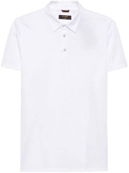 Памучна поло тениска Moorer бяло