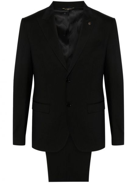 Vlněný oblek Manuel Ritz černý