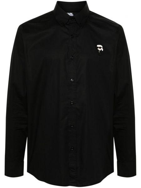 Chemise avec applique Karl Lagerfeld noir