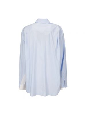 Camisa de algodón a rayas Mm6 Maison Margiela blanco