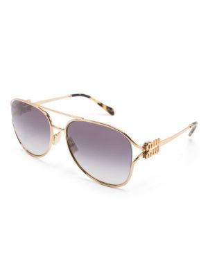 Okulary przeciwsłoneczne Miu Miu Eyewear złote