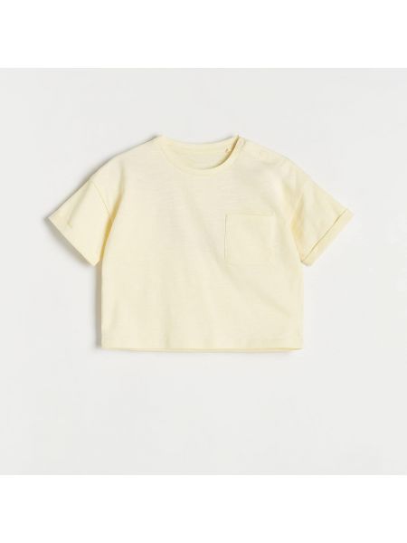 Bavlněné tričko Reserved žluté
