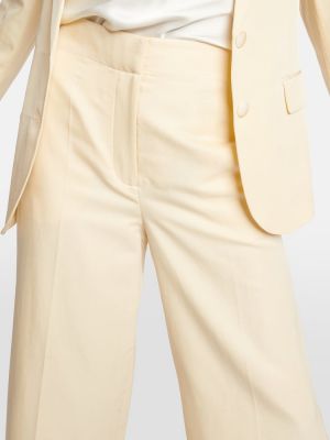 Jedwabne spodnie bawełniane Joseph białe