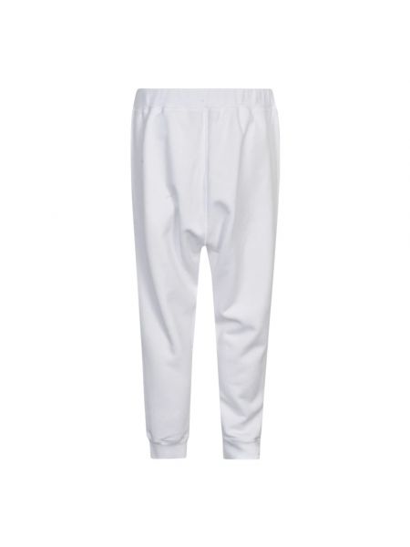 Spodnie sportowe z nadrukiem Dsquared2 białe