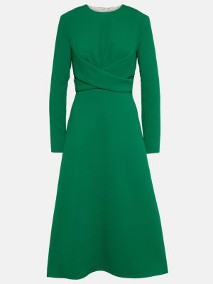 Платье миди из крепа Emilia Wickstead зеленое
