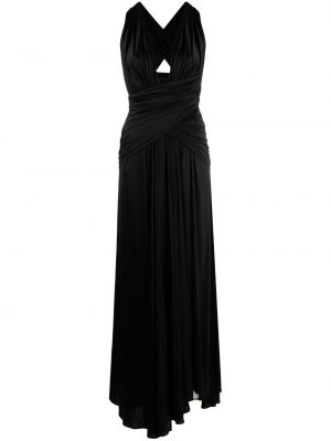 Вечерна рокля с v-образно деколте Pinko черно