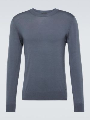 Вълнен пуловер Brioni сиво