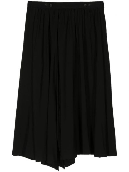 Plisované asymetrické sukně Yohji Yamamoto černé
