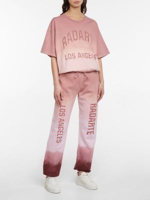 Тениска с tie-dye ефект Rodarte розово