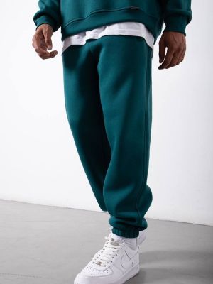 Pantaloni sport din bumbac Xhan verde