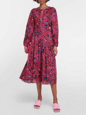 Βαμβακερή μίντι φόρεμα με σχέδιο Ulla Johnson