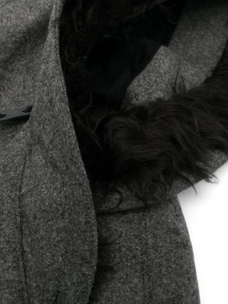Pelz mütze mit kapuze Comme Des Garçons Shirt grau