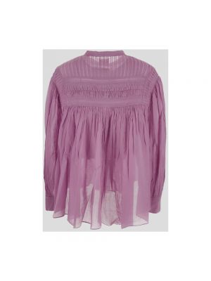 Blusa de algodón Isabel Marant étoile violeta