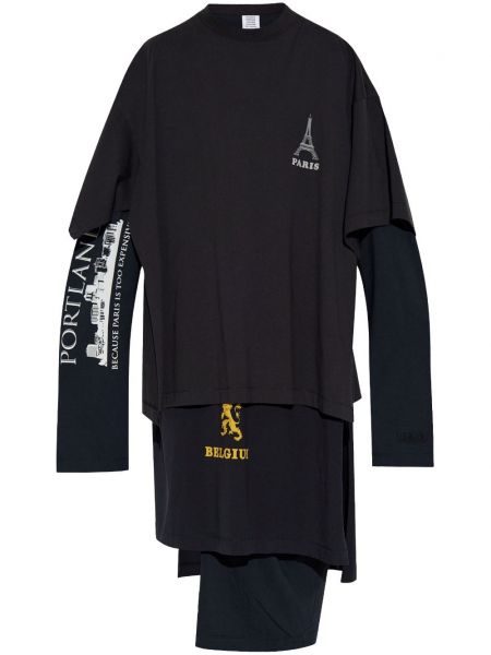 Jersey kjole Vetements sort