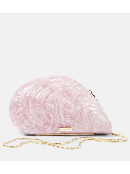Clutch torbica sa perlicama Simkhai ružičasta