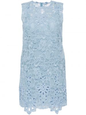 Sukienka mini koronkowa Ermanno Scervino niebieska