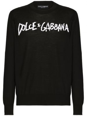 Vlněný svetr s potiskem Dolce & Gabbana