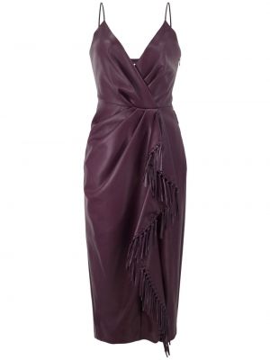 Sukienka wieczorowa z frędzli Simkhai fioletowa