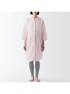 Льняная пижама с коротким рукавом Muji розовая