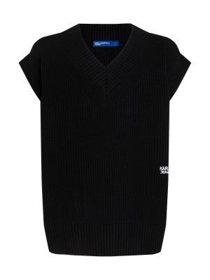 Rifľová vesta Karl Lagerfeld Jeans čierna