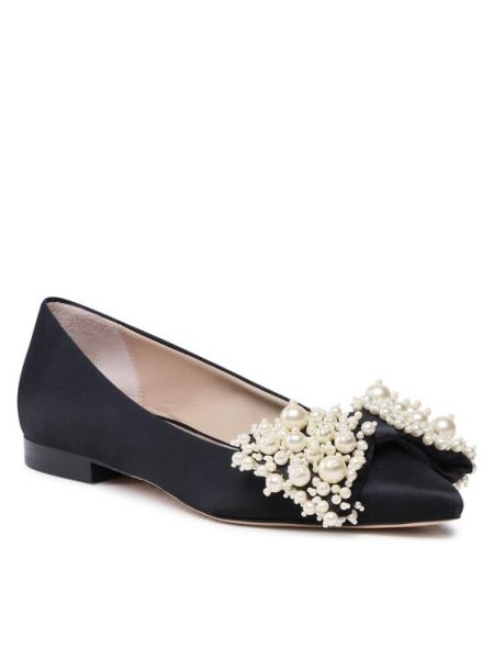 Balerina cipők gyöngyökkel Custommade fekete