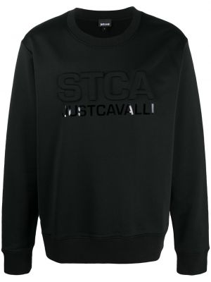 Пуловер с принт Just Cavalli черно