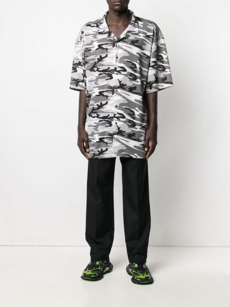 Hemd mit print mit camouflage-print Balenciaga grau