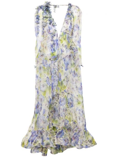 Večernja haljina s cvjetnim printom s v-izrezom Zimmermann